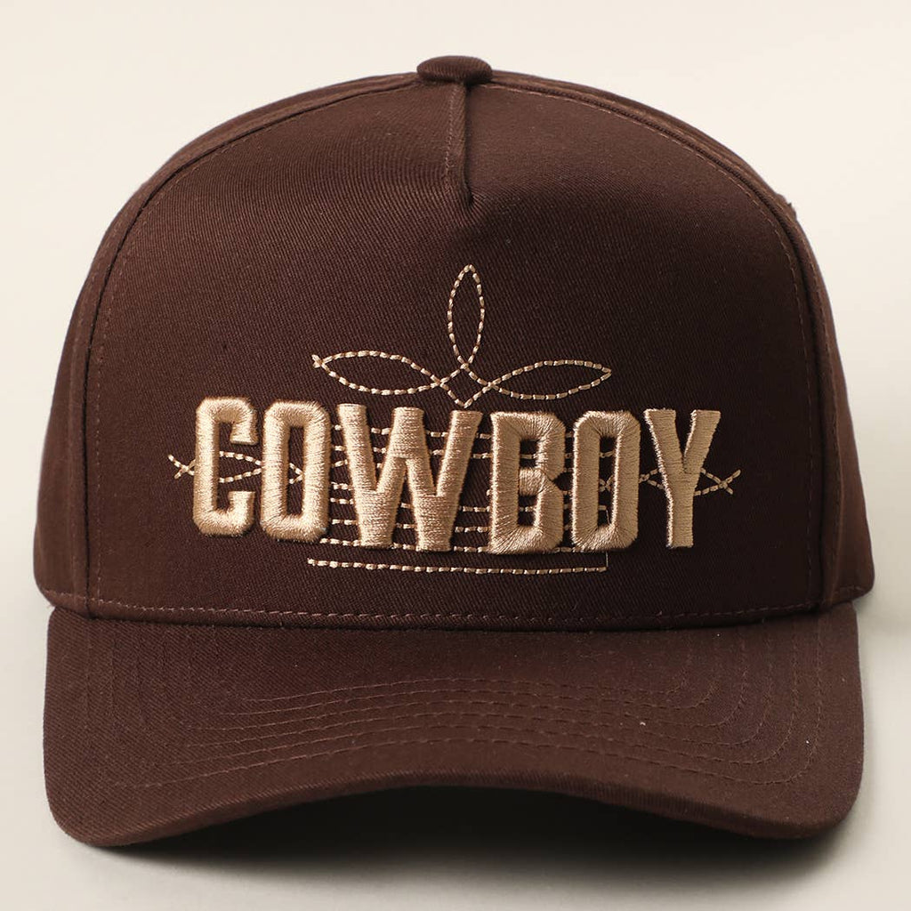 COWBOY 3D Embroidered Two-Tone Trucker Hat