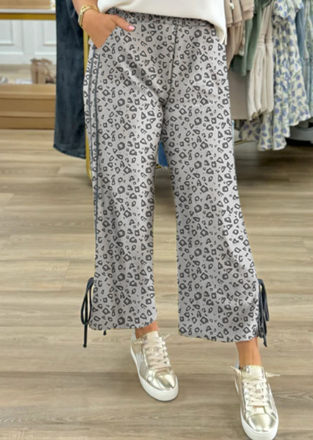 Khaki Leopard French Dixie Pants