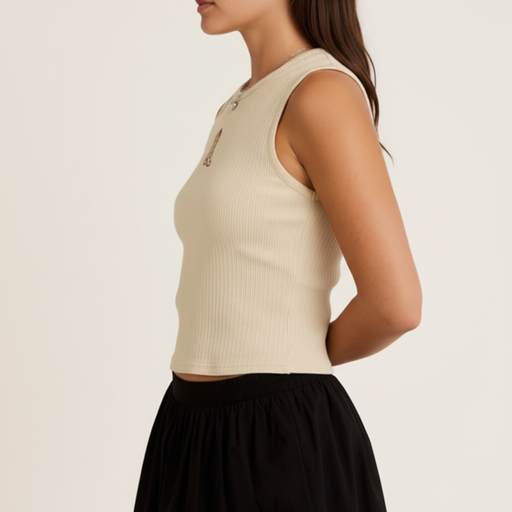 Boots Up rib tank top