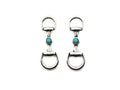 Western Snaffle Bit Turquoise Post Earring